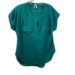 Live 4 Truth Sheer Top‎ Blouse Front Pocket Medium